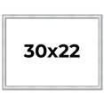 thumbnail image 1 of 30x22 Frame Sterling Silver Solid Wood Picture Frame | 1.25 Inch Moulding Width | 0.75 Inch, 1 of 8