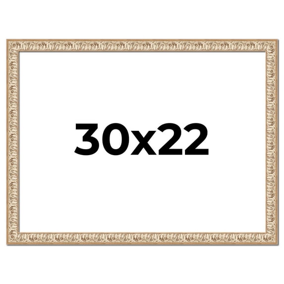 30x22 Frame White Real Wood Picture Frame Width 1.5 inches | Interior Frame Depth 0.5 inches |