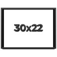 thumbnail image 1 of 30x22 Shadow Box Frame Black | 1 inches Deep Real Wood Contemporary Shadowbox Display Frame | UV, 1 of 8