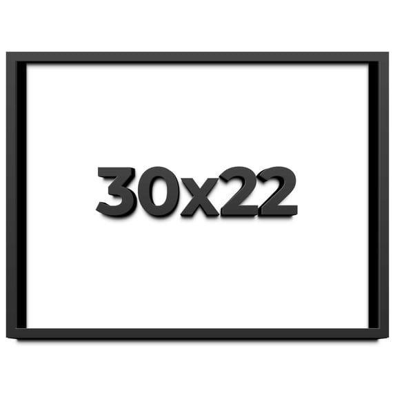 30x22 Shadow Box Frame Black | 1 inches Deep Real Wood Contemporary Shadowbox Display Frame | UV