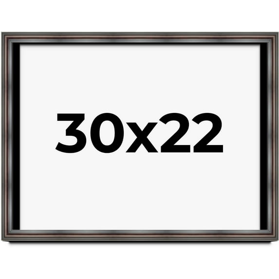 30x22 Shadow Box Frame Brown Cherry | 2.625 Inches Deep Pine Wood Traditional Shadowbox Display