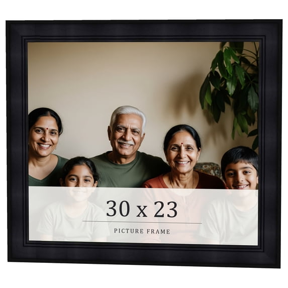 30x23 Frame Black Passaggi Solid Wood Picture Frame Width 1.5 Inches | Interior Depth 0.5 Inches |