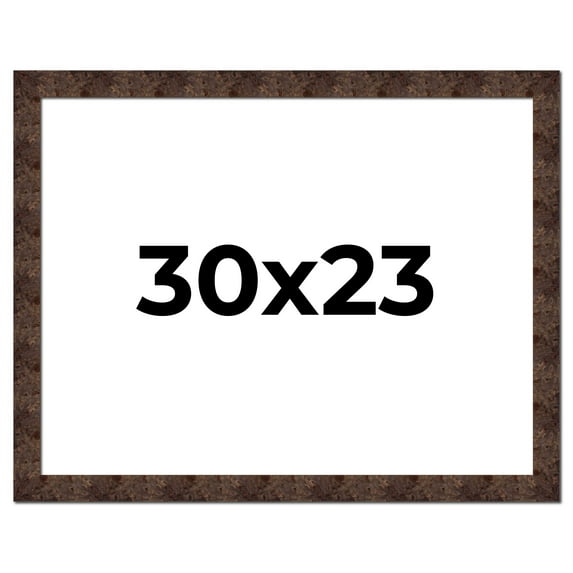 30x23 Frame Brown Burl Real Wood Picture Frame Width 1.625 Inches | Interior Frame Depth 0.5 Inches
