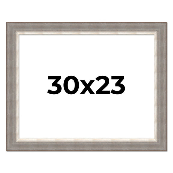 30x23 Frame Grey Real Wood Picture Frame Width 2.75 Inches | Interior Frame Depth 0.5 Inches |