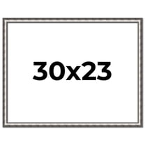 30x23 Frame Silver Real Wood Picture Frame Width 1.125 Inches | Interior Frame Depth 0.5 Inches |