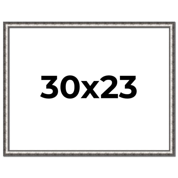 30x23 Frame Silver Real Wood Picture Frame Width 1.125 Inches | Interior Frame Depth 0.5 Inches |
