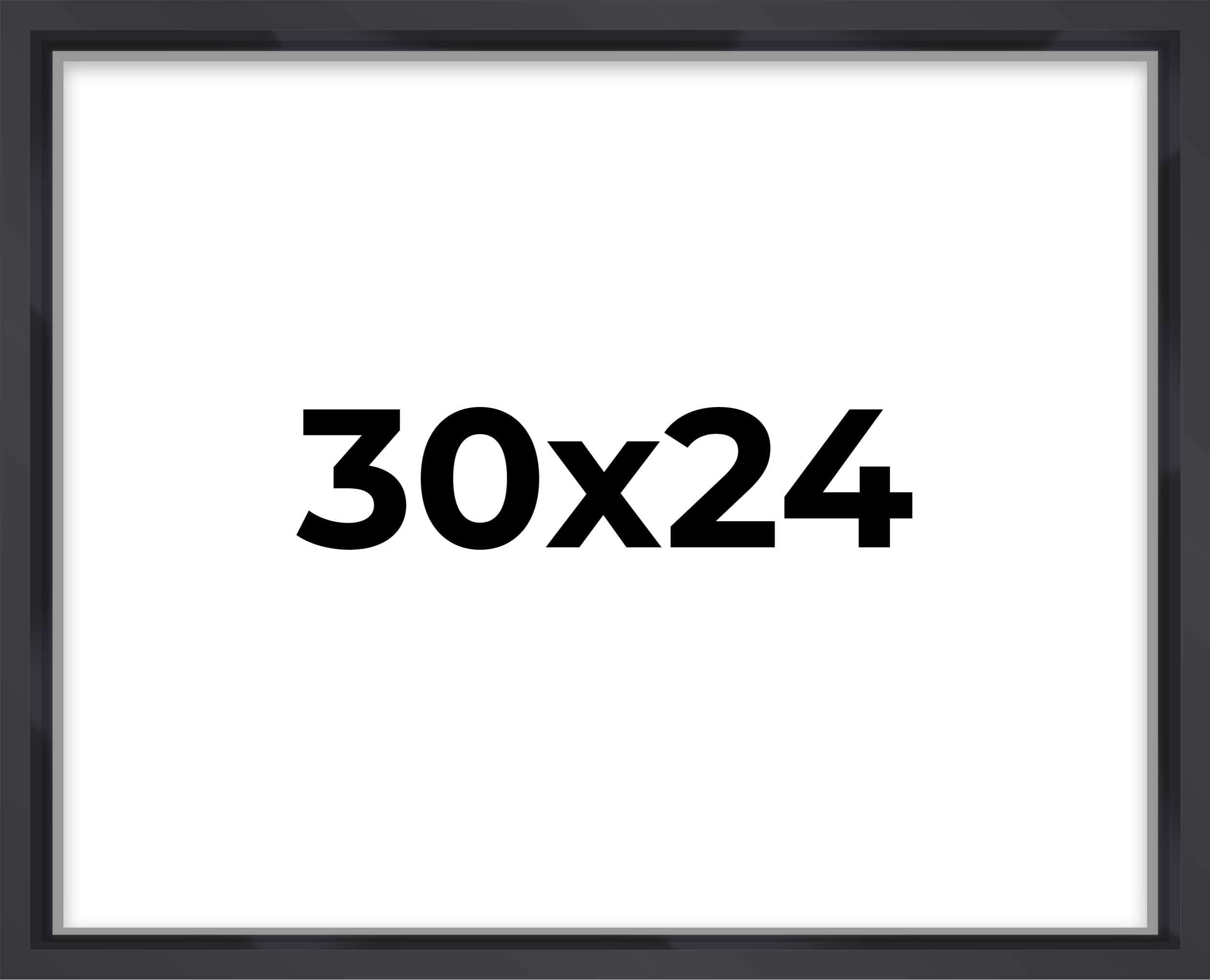 30x24 Black Shadowbox Frame - Interior Size 30x24 by 1 Inches - Made to ...