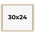 thumbnail image 1 of 30x24 Frame Beige Real Wood Picture Frame Width 0.75 inches | Interior Frame Depth 0.5 inches |, 1 of 8