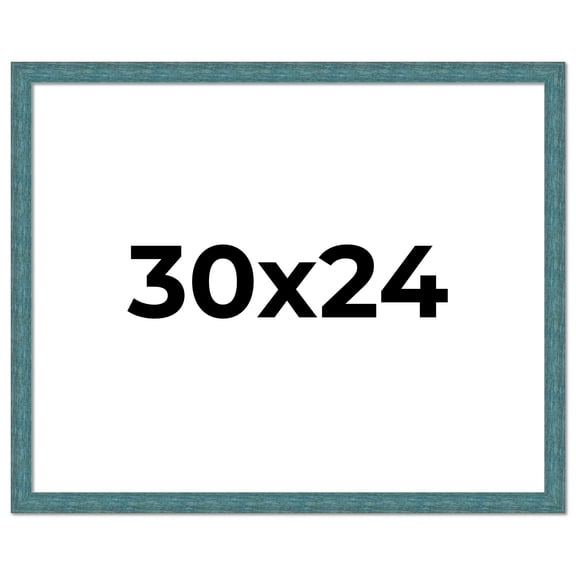 30x24 Frame Blue Rustic Barnwood Solid Wood Picture Frame Width 1.25 Inches | Interior Depth 0.5