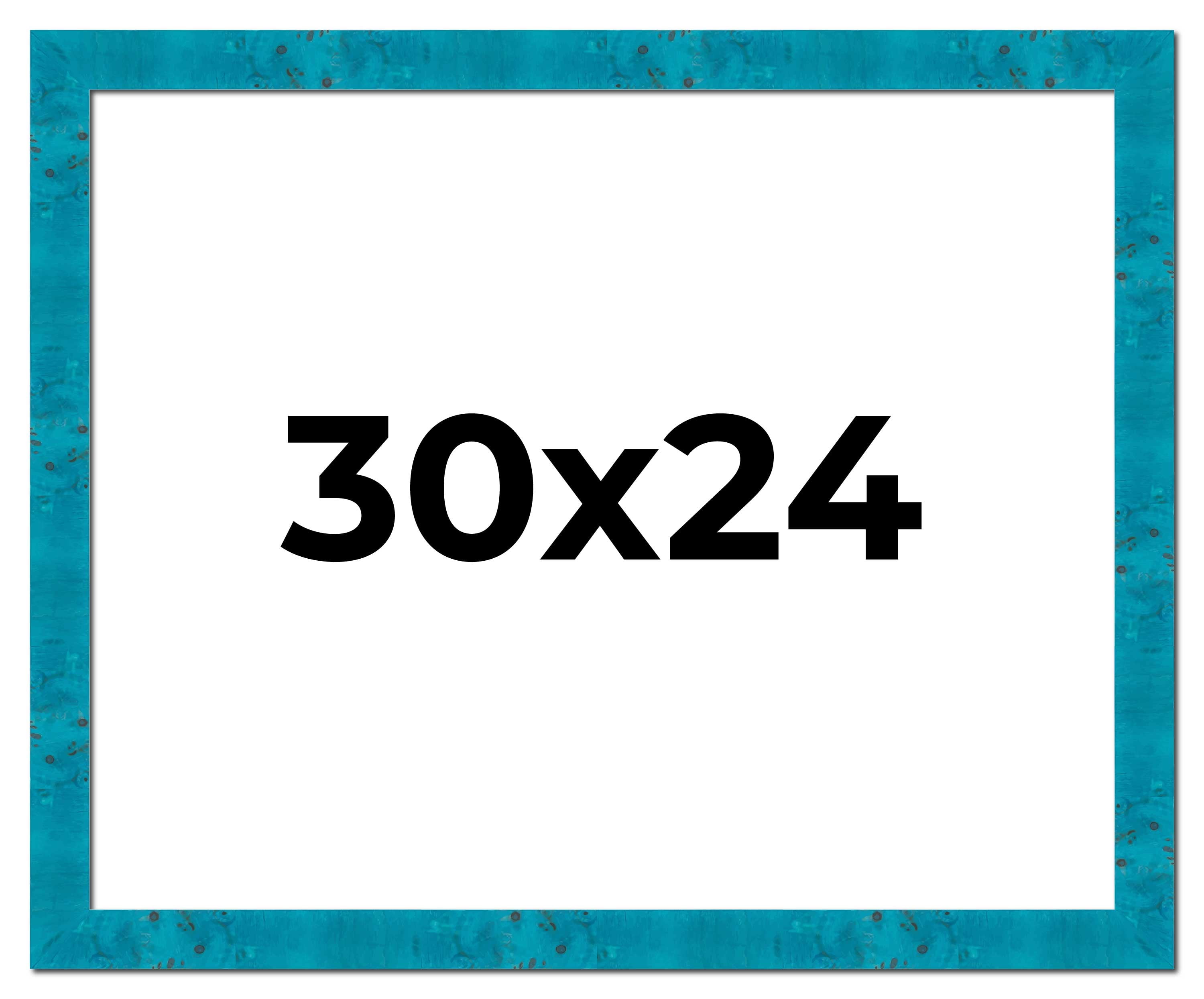 30x24 Frame Blue Teal Burl Wood Picture Frame | 1.75 Inch Moulding ...