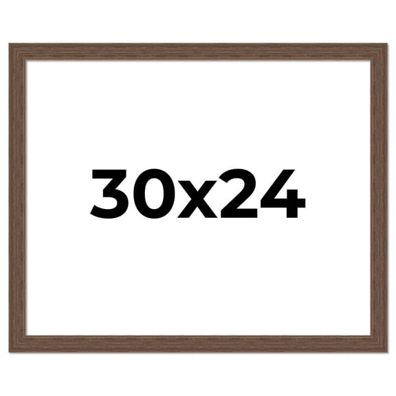 30x24 Frame Brown Distressed Barnwood Picture Frame | Rustic Farmhouse Photo Frame Includes UV