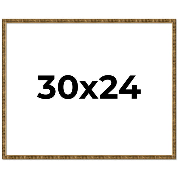 30x24 Frame Gold Picture Frame - Complete Modern Photo Frame Includes UV Acrylic Shatter Guard