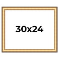 thumbnail image 1 of 30x24 Frame Gold Plein Aire Solid Wood Picture Frame Width 2 Inches | Interior Frame Depth 0.5, 1 of 8
