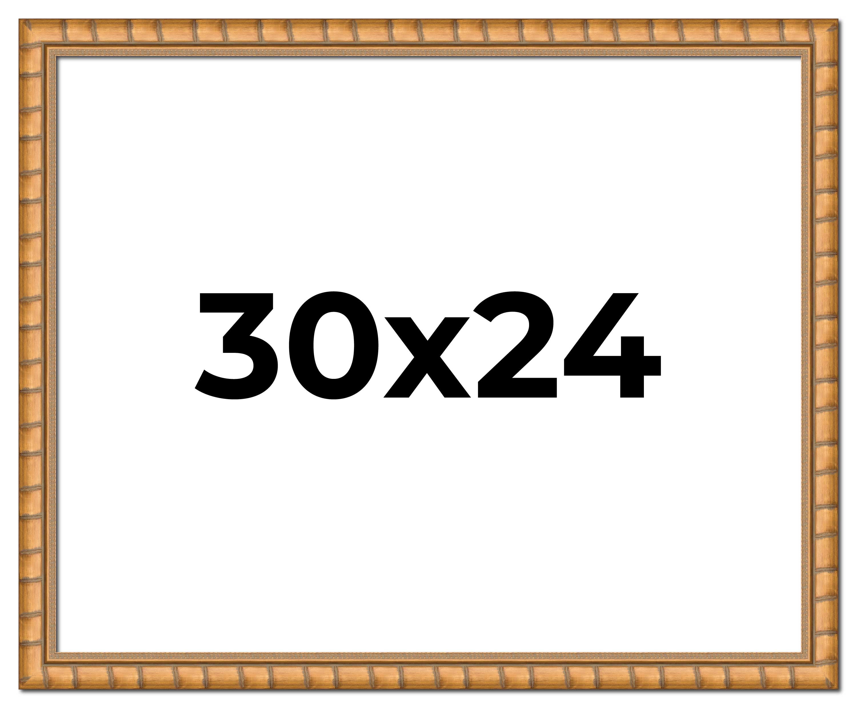 30x24 Frame Gold Real Wood Picture Frame Width 1.5 inches | Interior ...