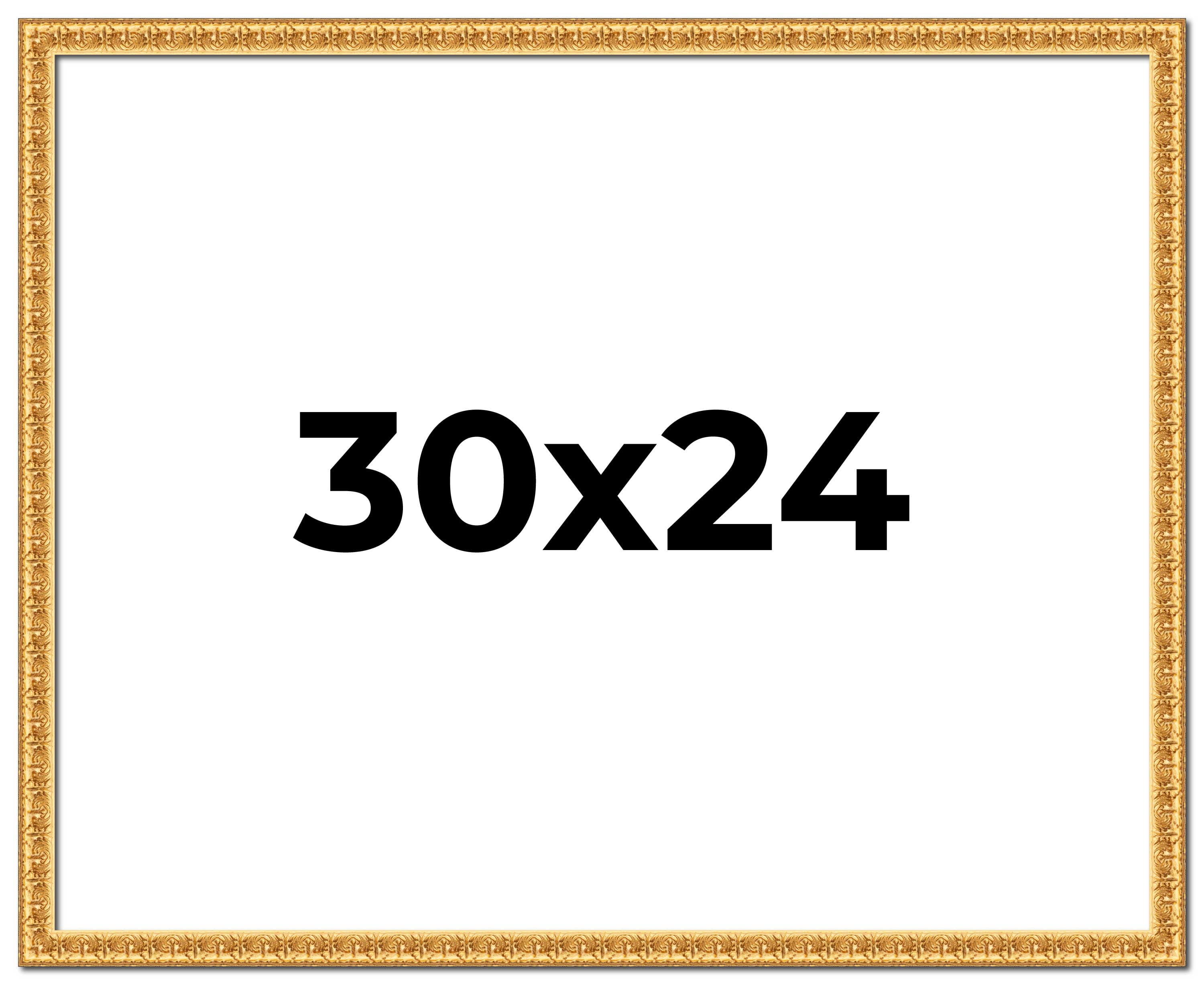 30x24 Frame Gold Real Wood Picture Frame Width 1 inches | Interior ...
