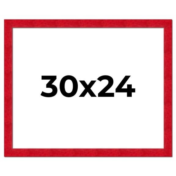 30x24 Frame Red Burl Solid Wood Picture Frame Width 1.75 Inches | Interior Frame Depth 0.5 Inches |