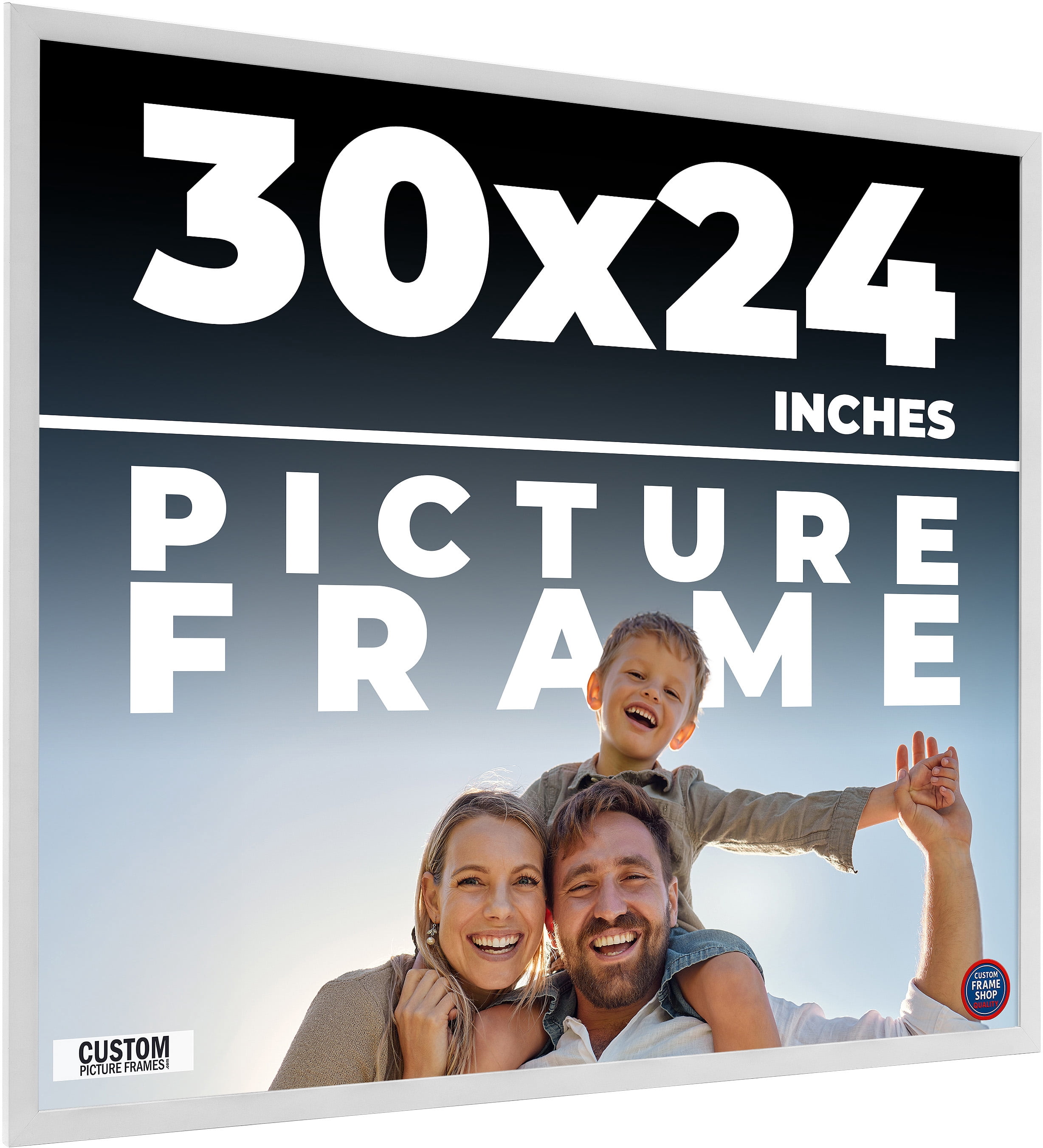30x24 Frame White Real Wood Picture Frame Width 0.75 inches | Interior ...