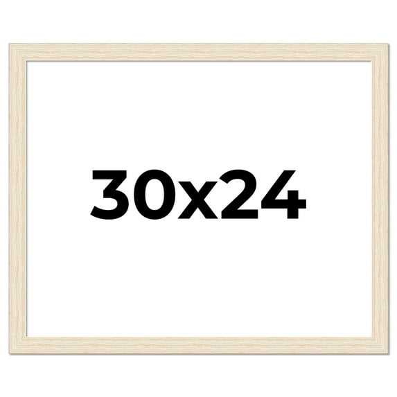 30x24 Frame White Real Wood Picture Frame Width 1.5 inches | Interior Frame Depth 0.5 inches | Barn