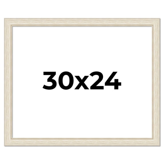 30x24 Frame White Real Wood Picture Frame Width 1.75 inches | Interior Frame Depth 0.5 inches |