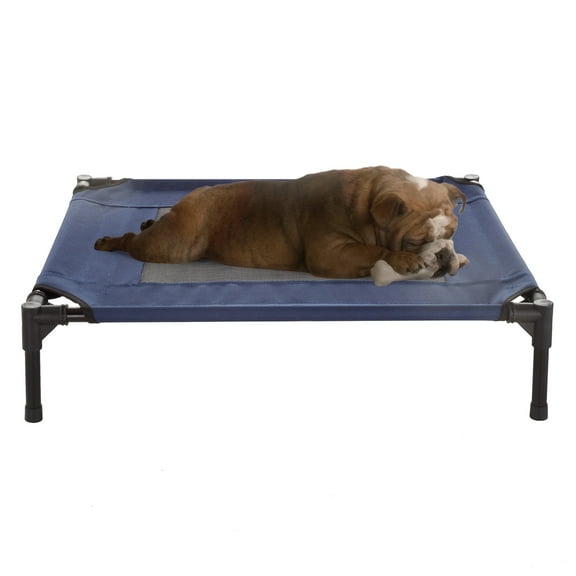 PETMAKER 30x24-Inch Elevated Dog Bed - Indoor/Outdoor Cot for Pets (Blue)