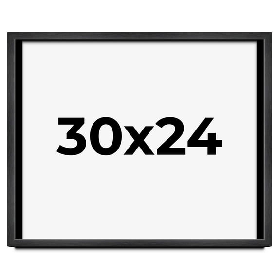 30x24 Shadow Box Frame Grey Charcoal Black | 0.875 Inches Deep | Wood Shadowbox Display Frame | UV