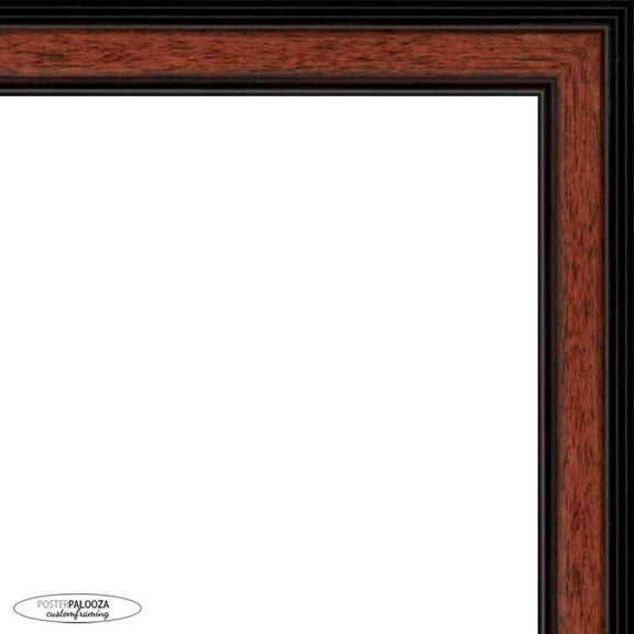 30x24 Traditional Walnut Complete Wood Picture Frame with UV Acrylic, Foam Board Backing, & Hardware