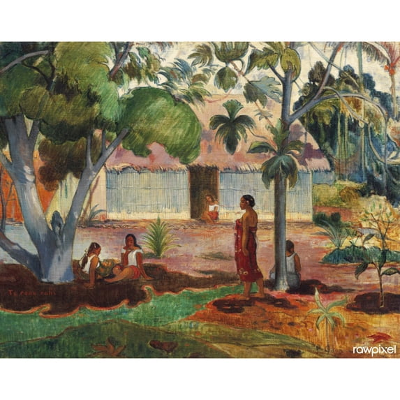 30x24in Coated Paper Paul Gauguin The Large Tree 1891