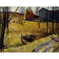 thumbnail image 1 of 30x24in George Bellows - Haystacks and Barn 【Photo Paper】, 1 of 1