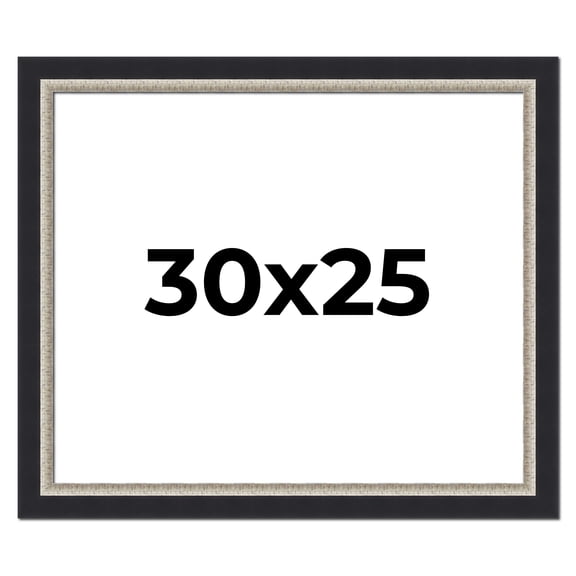 30x25 Frame Black Real Wood Picture Frame Width 2.25 Inches | Interior Frame Depth 0.5 Inches |