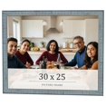 thumbnail image 1 of 30x25 Frame Blue Scuffed Farm Board Solid Wood Picture Frame Width 0.75 Inches | Interior Depth 0.5, 1 of 8