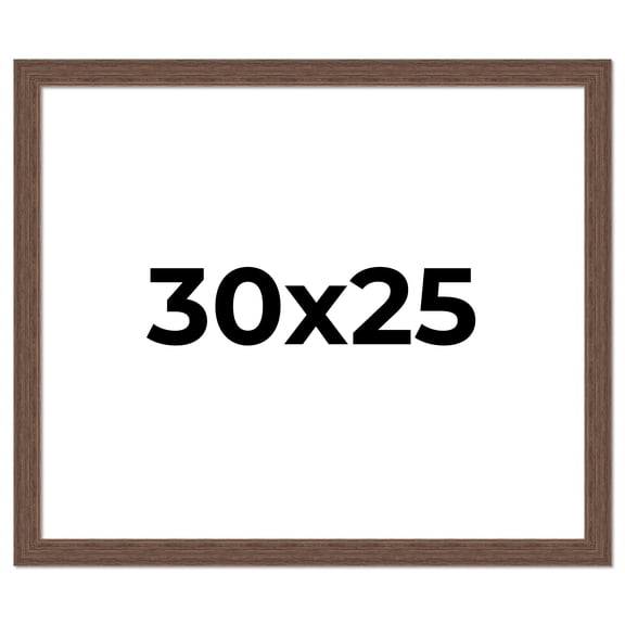 30x25 Frame Brown Distressed Barnwood Picture Frame | Rustic Farmhouse Photo Frame Includes UV