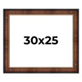 thumbnail image 1 of 30x25 Frame Brown Walnut Gold Ornate Trim Solid Wood Plein Air Picture Frame | 3 Inch Moulding, 1 of 8