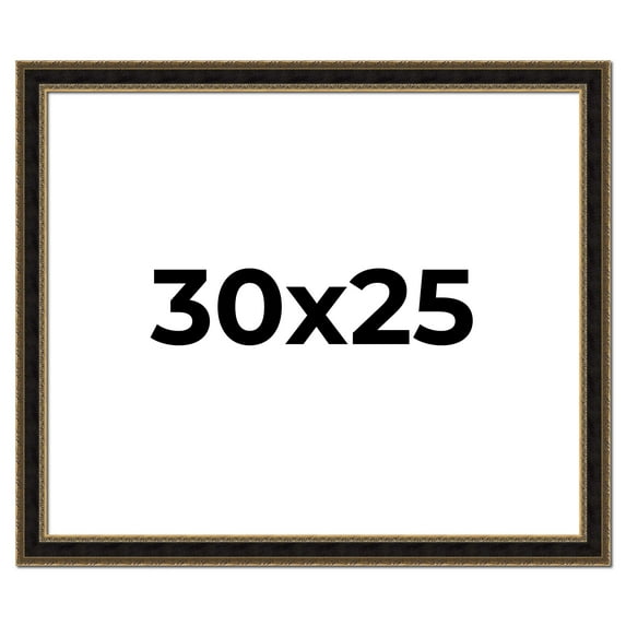 30x25 Frame Gold Antique Vintage Sold Wood Picture Frame | 1.75 Inch Moulding Width | Interior