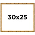 thumbnail image 1 of 30x25 Frame Gold Bamboo Picture Frame - Complete Modern Photo Frame Includes UV Acrylic Shatter, 1 of 8