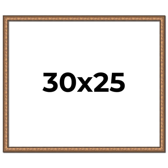 30x25 Frame Gold Real Wood Picture Frame Width 1.25 Inches Interior Frame Depth 0.5 Inches Garrin