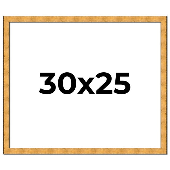 30x25 Frame Gold Rustic Solid Wood Picture Frame | 1.25 Inch Wide Moulding | Rustique Gold