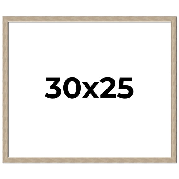 30x25 Frame Grey Solid Wood Picture Frame Width 1 Inches | Interior Frame Depth 0.5 Inches |