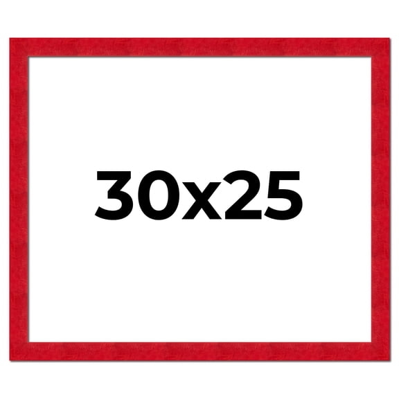 30x25 Frame Red Burl Solid Wood Picture Frame Width 1.75 Inches | Interior Frame Depth 0.5 Inches |