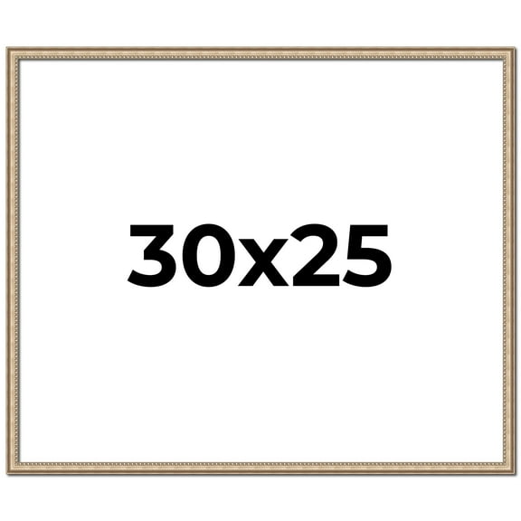 30x25 Frame Silver Real Wood Picture Frame Width 0.75 Inches | Interior Frame Depth 0.5 Inches |