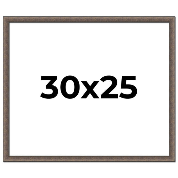 30x25 Frame Silver Real Wood Picture Frame Width 1.25 Inches | Interior Frame Depth 0.5 Inches |