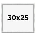thumbnail image 1 of 30x25 Frame Silver Whitewashed Wood Grain Solid Wood Shadow Box | 0.75 Inch Moulding Width | 0.75, 1 of 8
