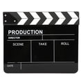 thumbnail image 1 of 30x25CM Acrylic Clapperboard Director Professional Movie Film Action Clap Photography ToolWhite Stripe Black Board, 1 of 5