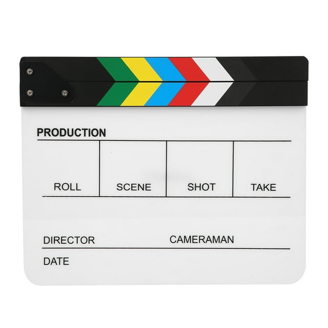 30x25CM Organic Acrylic Clapperboard Movie Film Director Action Clap
