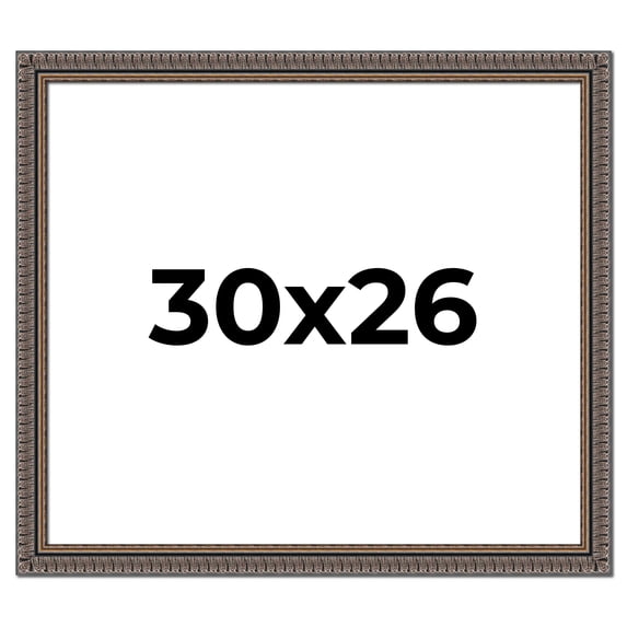 30x26 Frame Black Feather Payton Ornate Solid Wood Picture Frame Width 1.75 Inches | Interior Depth