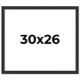 thumbnail image 1 of 30x26 Frame Black Real Wood Picture Frame Width 1.25 Inches | Interior Frame Depth 0.5 Inches |, 1 of 8