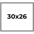 thumbnail image 1 of 30x26 Frame Blue Kingsley Pewter Solid Wood Picture Frame Width 0.75 Inches |Interior Depth 0.5, 1 of 8