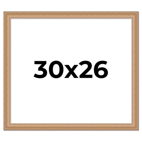 30x26 Frame Charleston Honey Brown Solid Wood Picture Frame Width 1.75 Inches | Interior Depth 0.5