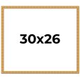 thumbnail image 1 of 30x26 Frame Gold Real Wood Picture Frame Width 1 inches | Interior Frame Depth 0.5 inches | Edwina, 1 of 8