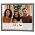thumbnail image 1 of 30x26 Frame Silver Grey Distressed Solid Wood Picture Frame | 0.75 Inch Moulding Width | Interior, 1 of 8