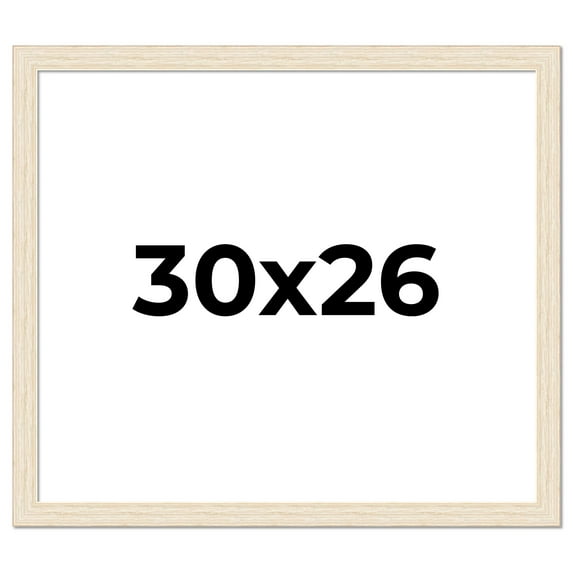 30x26 Frame White Real Wood Picture Frame Width 1.5 inches | Interior Frame Depth 0.5 inches | Barn